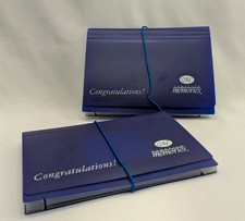 2 Creative Memories Photo Storage File Holder Blue Accordion Organizer 7.5 x 5.5