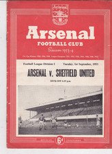1953 1954 Arsenal v Sheffield UTD