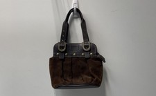 Borsa a tracolla UGG Australia in pelle scamosciata marrone scuro ferramenta ottone borchiata