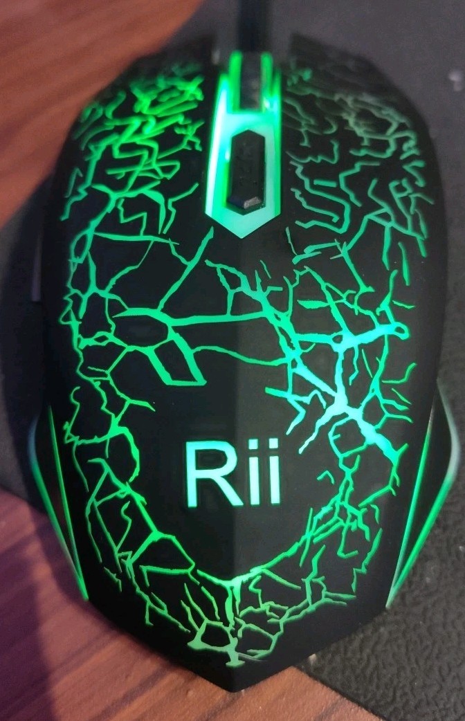 Rii LED GAMING MOUSE Wired Plug & Play-Adjustable DPI-Thumb 
