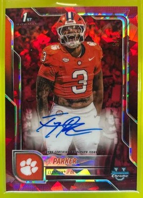 2025 Bowman U Sapphire T.J. Parker Prospect Auto Red /5 #BCA-TJP Clemson