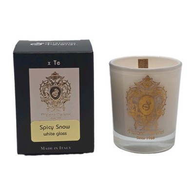 Tiziana Terenzi Candle Spicy Snow Made in Italy 1.23 Oz  24k Gold Detailing 