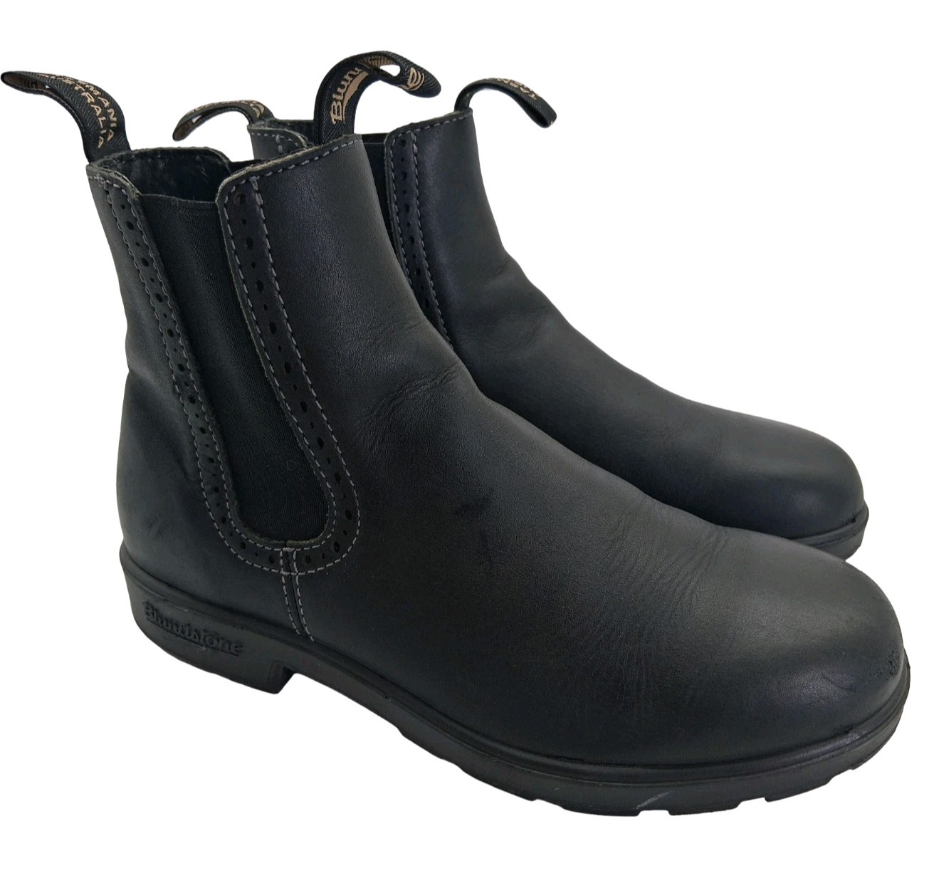Blundstone Chelsea Boots Womens US 9 Black Leather Pull On Ankle Casual Lug Sole-image