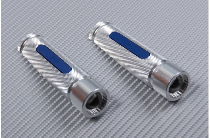 Cale-pieds passager DUCATI 916 grip alu bleu antidérapant - 4