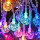 LED Christmas Lights Crystal Ball Fairy String Battery Operated Indoor Outdoor