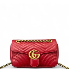 Gucci Small Gg Marmont Red Calfskin ym051926a7r