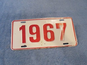 "1967" Chevy Dealer Showroom License Plate Corvette 427 Camaro Z-28 Chevelle SS