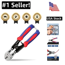 8-Inch Mini Bolt Cutter with Ergonomic Anti-Slip Handle - Heavy Duty Performance