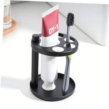 Metal Toothbrush Holder Stand for Bathroom: Stainless Steel Ventilated Black