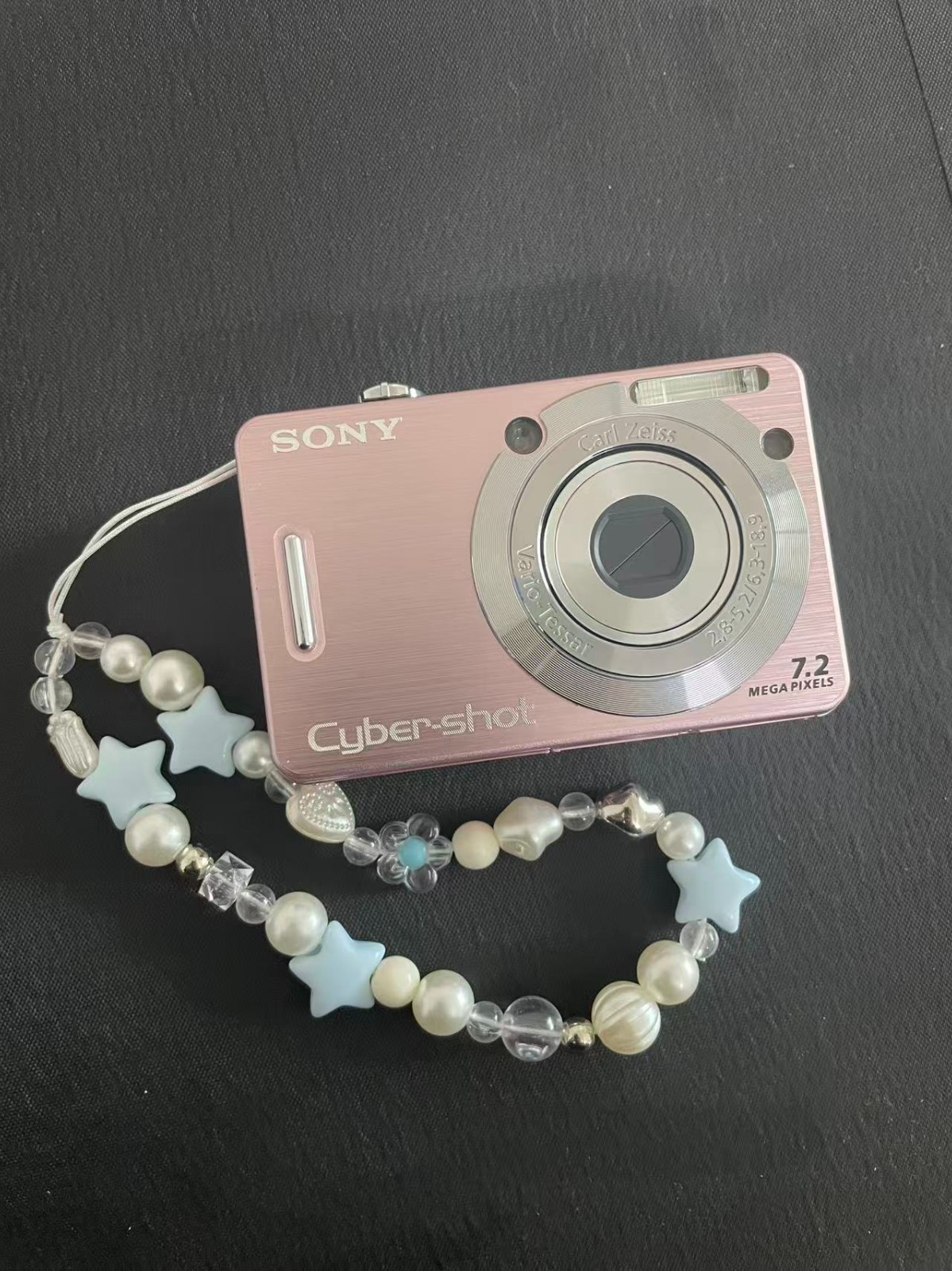 Sony Cyber-shot DSC-W55 7.2MP 3x Optical Zoom Digital Camera Pink English Tested