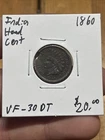 1860 Indian Head Cent VF Very Fine Details Penny 1c