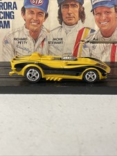Afx Corvette Funny Car Black Yellow Custom Wheels, Beautiful Condition, Read On