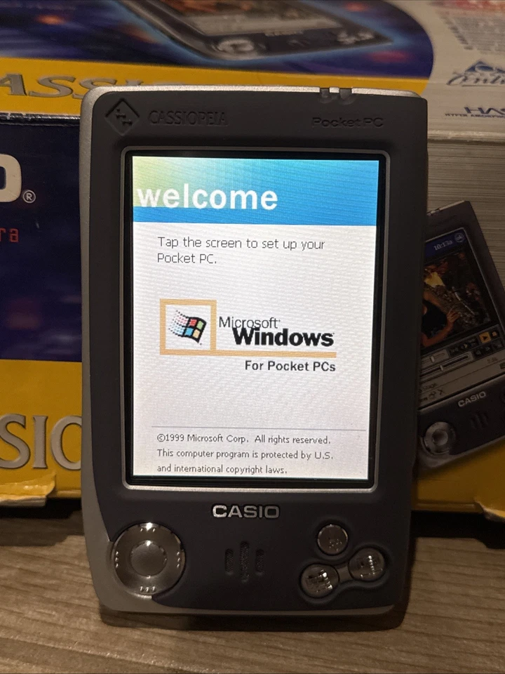 Casio Cassiopeia EM-500 Pocket PC - De colección Windows CE PDA Portátil Caja Original Foto 3 de 4