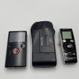 Lot of 3 Voice Recorders & Flip MinoHD Camcorder Philips Olympus Parts