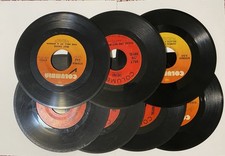 Lot of 7 45rpm Vinyl Records Columbia Label. Various Artists