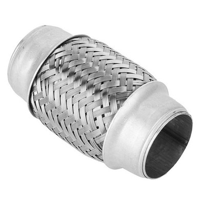 Exhaust Flex Pipe Adaptor, 1.5'' x 4'' Durable Universal Stainless Steel SS Dou...