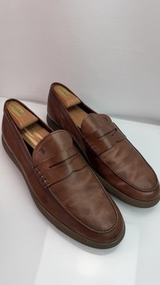 Tod s Men s Loafers Brown Leather Moccasin Size 11.5