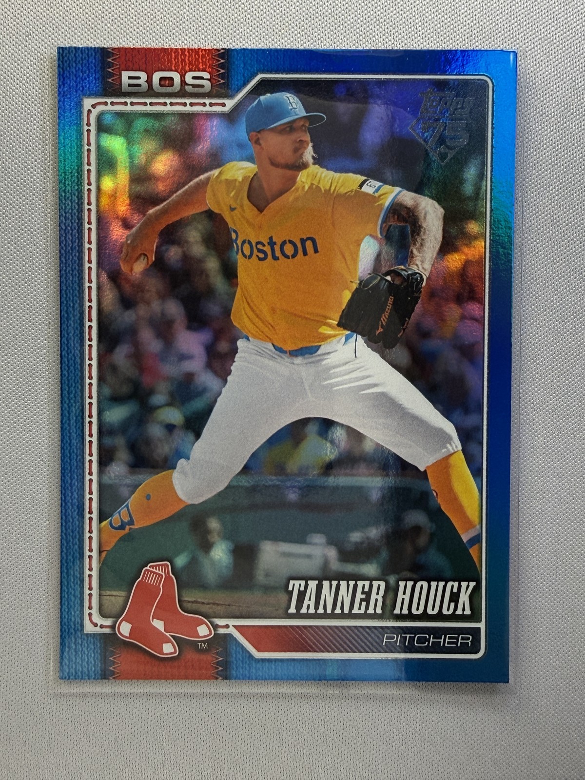 2026 Topps #504 Tanner Houck Blue Rainbow Foil #/150 Boston Red Sox