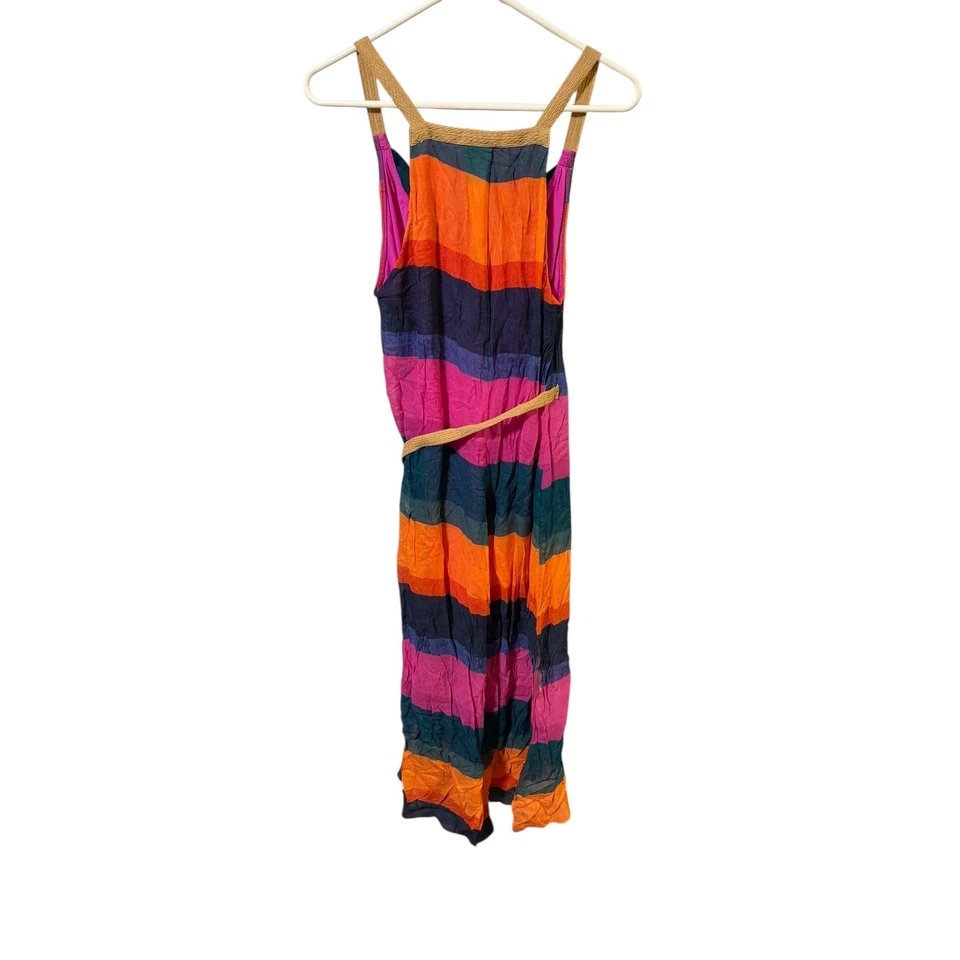 VIX Paula Hermanny Size Large Maxi Dress Multi Stripe MSRP $188 - Image 2 of 4