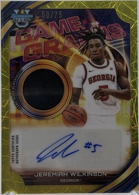 2026 Jeremiah Wilkinson #/75 Best Game Graphs Auto Relic #GG-JI Bowman U