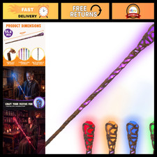 Halloween LED Walking Staff - Light Up Magic Cane, Glowing Costume Accessory for