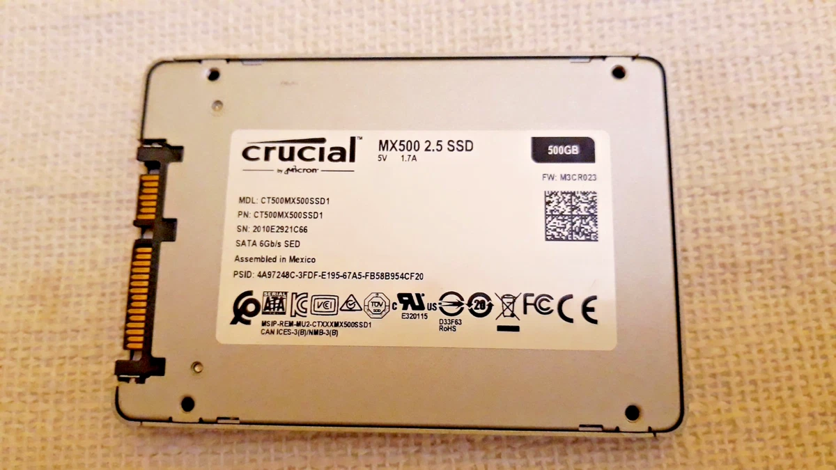 "Crucial MX500 500 GB SSD interior hasta 560 MB/s SATA 2,5"
