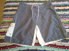 Rare Y2K Vintage ONeill Board Shorts Swimming Surfing Gray  White Size 38 Mens