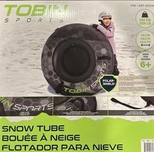 Tobin Sports 1 Person Snow Tube Polar-Shield Weather Resistant Handles Pull Rope