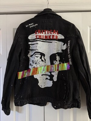 Zara Size M Black Jean Jacket Critical Thinker Something So Rare So Many Choices