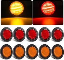 10Pcs 2.5" Inch Round Led Trailer Marker Lights, 2 1/2" Inch Round LED Side