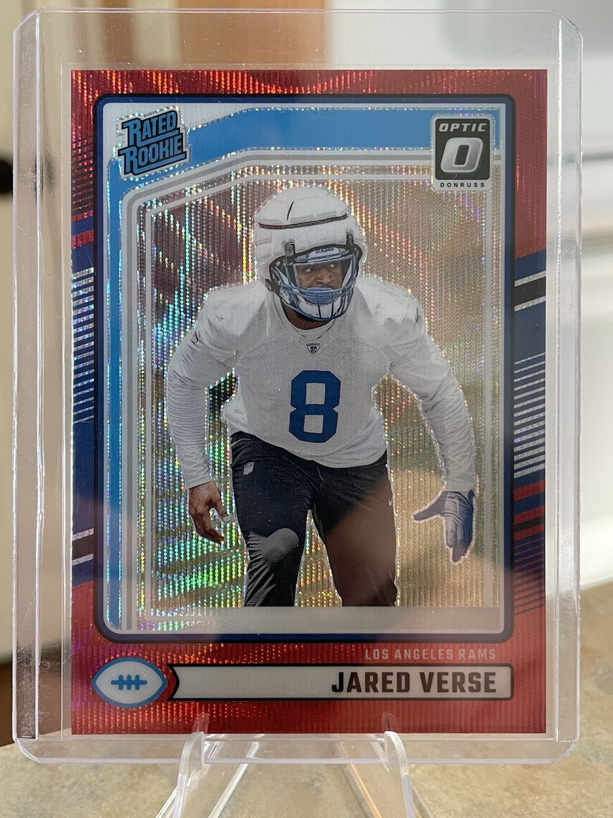 2024 Panini Donruss - Rated Rookie Jared Verse Optic Preview Red Wave Prizm RC