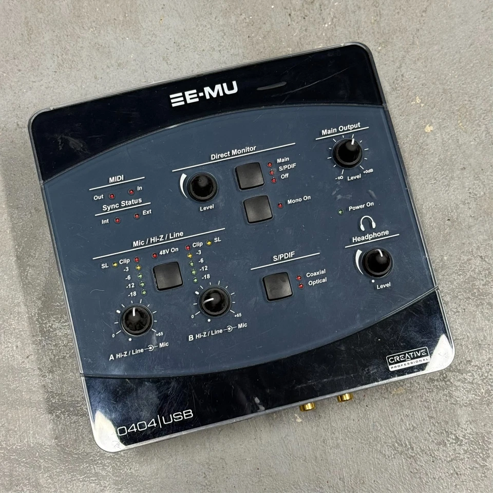 Used - Creative E-MU 0404 USB Audio MIDI Interface EM8761 (No Power Adapter)