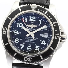 BREITLING SUPER OCEAN II 44 A17392 44mm SS Black Dial Automatic Date #C364 7