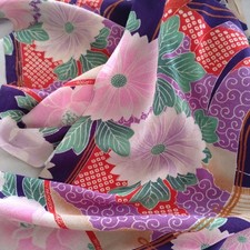 Boro Japanese Old Vintage Cloth Japan Taisho Silk Crepe Scraps No. 127 
