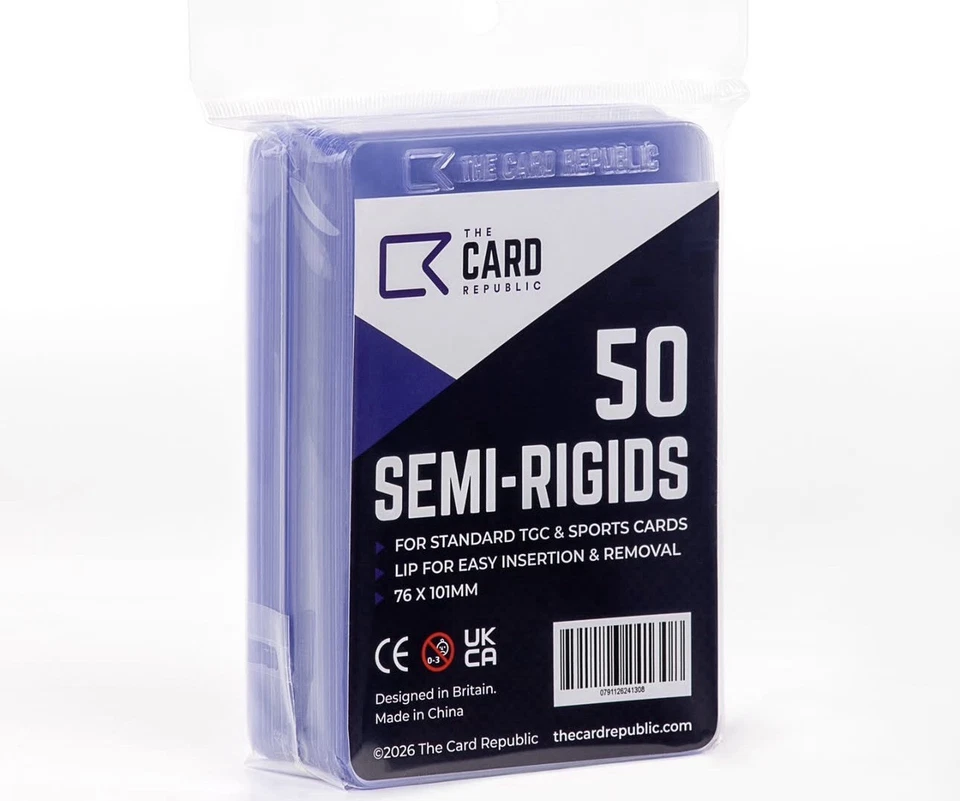 50 Semi Rigid Card Holders The Card Republic For Trading Cards - Image 1 of 1