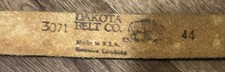 Dakota Belt Made in USA Design 1" W 44 Inch L