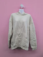 Comfrt Signature Fit Pull On Long Sleeves Oversized Hoodie Sweatshirt Large Bone