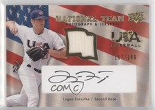 2008 Upper Deck Black Ink Jersey /199 Logan Forsythe #USA-LF Auto 7xr