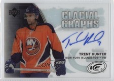 2005-06 Upper Deck Ice Glacial Graphs Trent Hunter #GG-TH Auto 2a8
