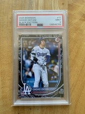 Shohei Ohtani 2025 Bowman Baseball Black Pattern /10 PSA 9 RARE - Dodgers