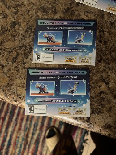 Pokemon Scarlet/Violet Pre-Order Bonus Serial Codes – Shiny Miraidon & Koraidon (Nintendo Switch)