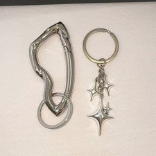 Star Keychain Charm for Men Women Carabiner Car Keychain Key Ring Bag Charm
