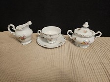 4-tlg. Set Weimar Porzellan Katharina Rose Kaffeegedeck Tasse Vintage Retro Deko
