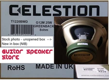 Celestion G12M 25W Greenback 8 Ohm UK-made 12 inch Guitar speaker NIB