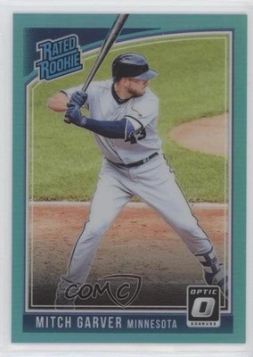 2018 Panini Donruss Optic Rated Aqua Prizm 25/299 Mitch Garver #61 Rookie RC b2g