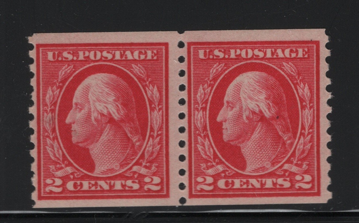 444 pair F-VF OG mint never hinged with nice color cv $ 260 ! see pic ...