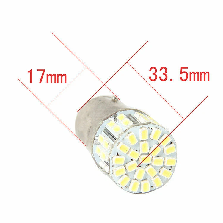 2Pcs Fog Light 50SMD LED Bulb DRL Turn Signal Reverse Lamp White 6000K Universal - Image 4 of 4