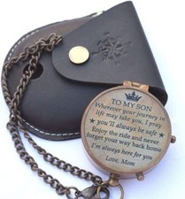 Mother to Son Mom to Son Compass to My Son Love Mom Graduation Day X-Mas Gift