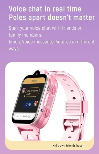 MJVV Kids 4G GPS Smart Watch Phone Real-time Tracker Waterproof Video Call SOS - Picture 5 of 7