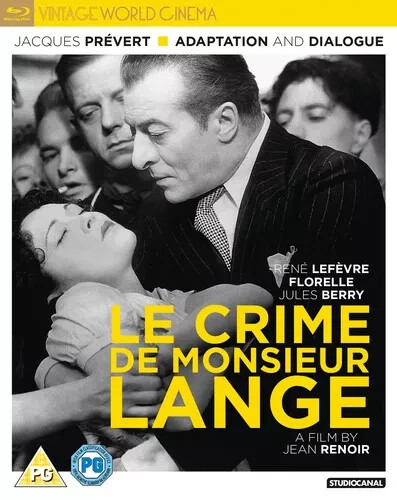 Le Crime de Monsieur Lange  ( Blu-ray ) René Lefevre    **New, No Slipcase**